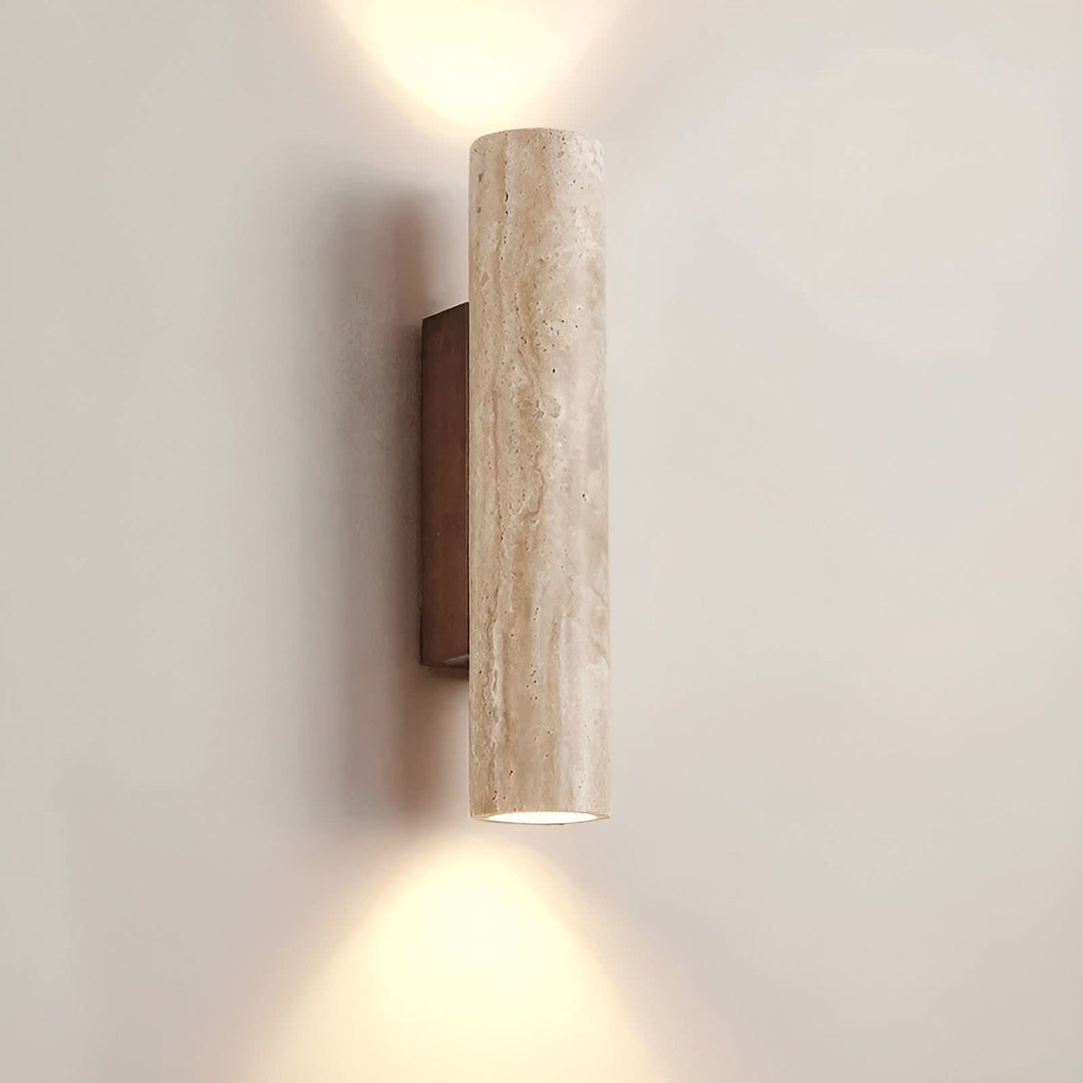 LED Wall Light - Natural Stone Design for Modern Interiors - Up-and-Down Lighting