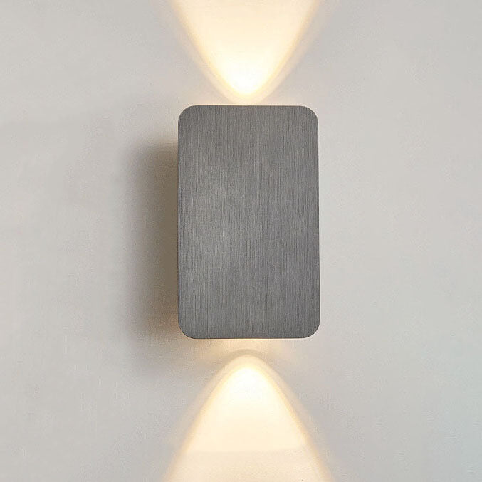LED Wall Sconce Rectangular Aluminium & Glass, Small 15cm or Large 20cm | Nordic Minimalist | Hardwired, 3 Light Colours