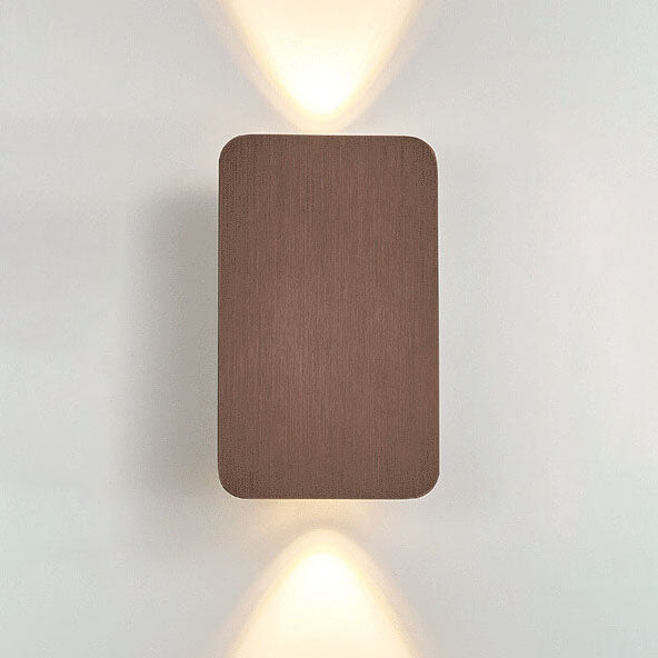 LED Wall Sconce Rectangular Aluminium & Glass, Small 15cm or Large 20cm | Nordic Minimalist | Hardwired, 3 Light Colours