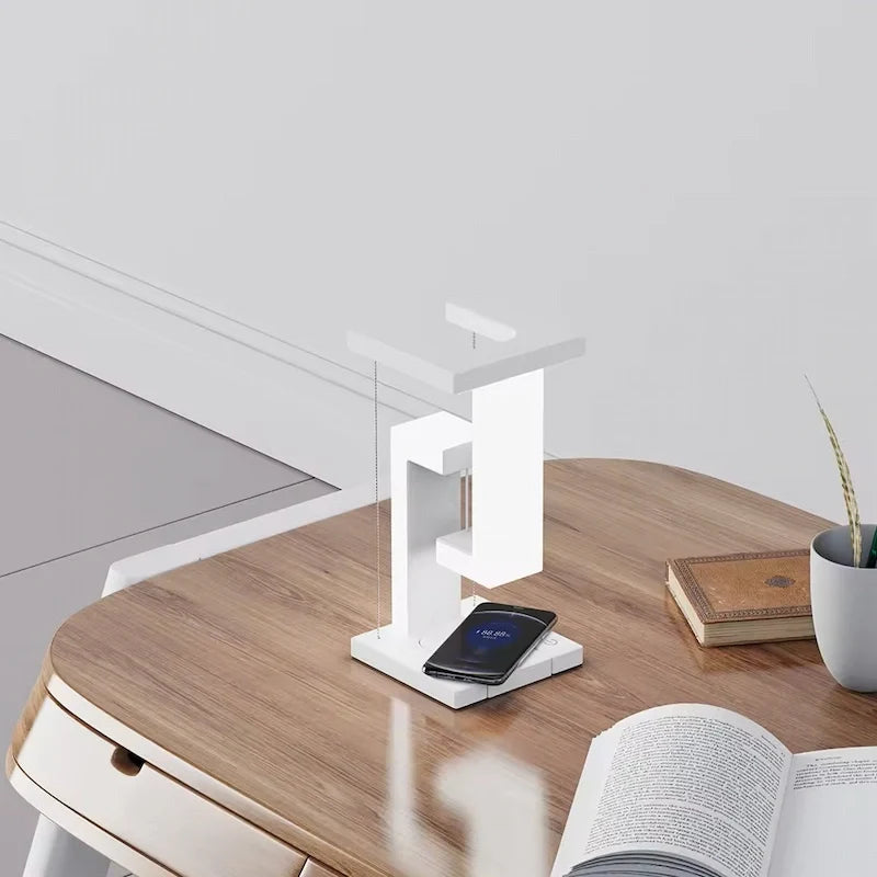 Levitating Lamp Wireless Charger | Zone Lighting LED, 350 Lumen | Wired & Wireless Charging, Touch Control, USB Powered