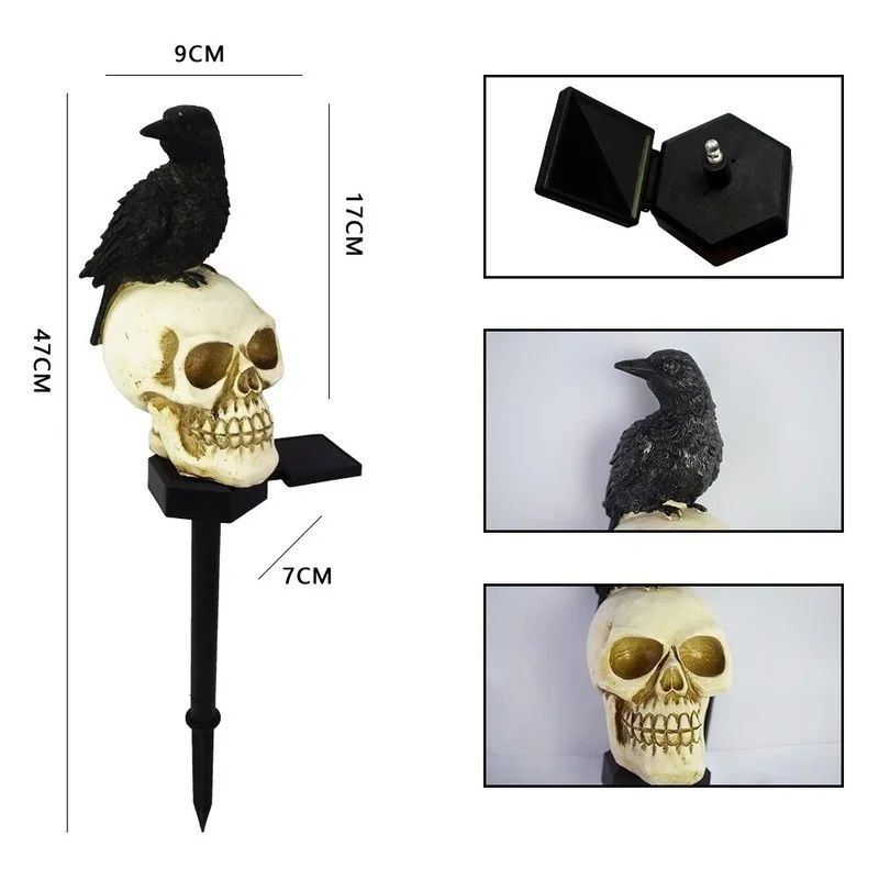 Light-Up Skeleton Ghost Decoration Halloween | Glowing LED Grimace Design | Weather-Resistant Outdoor Yard Prop