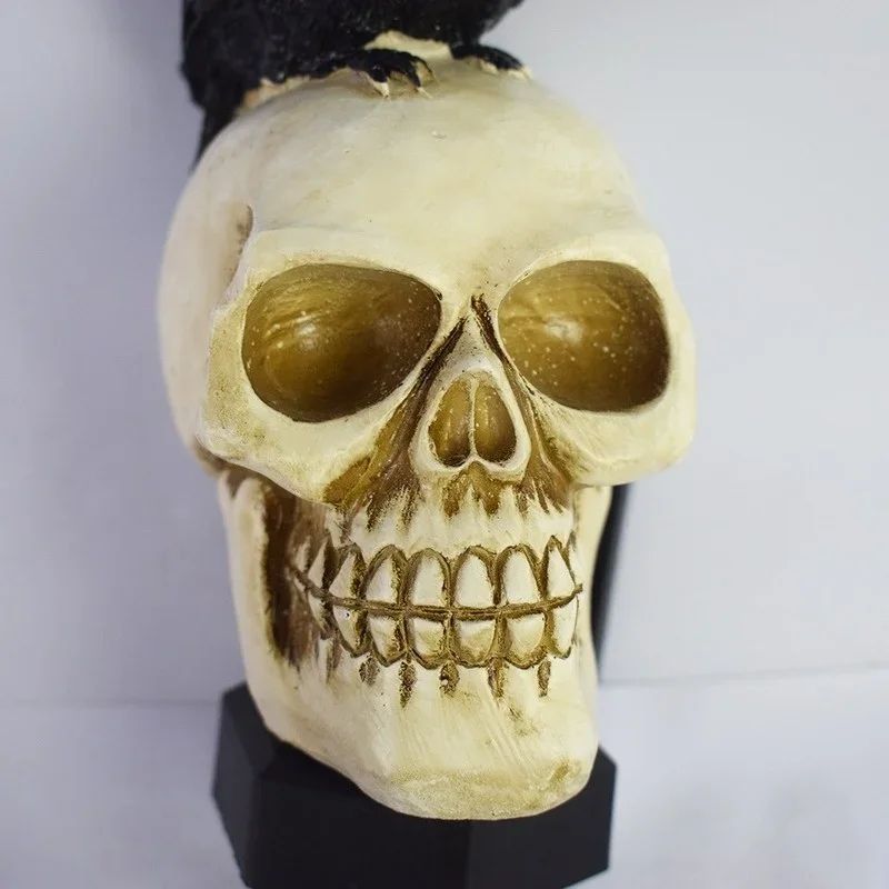 Light-Up Skeleton Ghost Decoration Halloween | Glowing LED Grimace Design | Weather-Resistant Outdoor Yard Prop