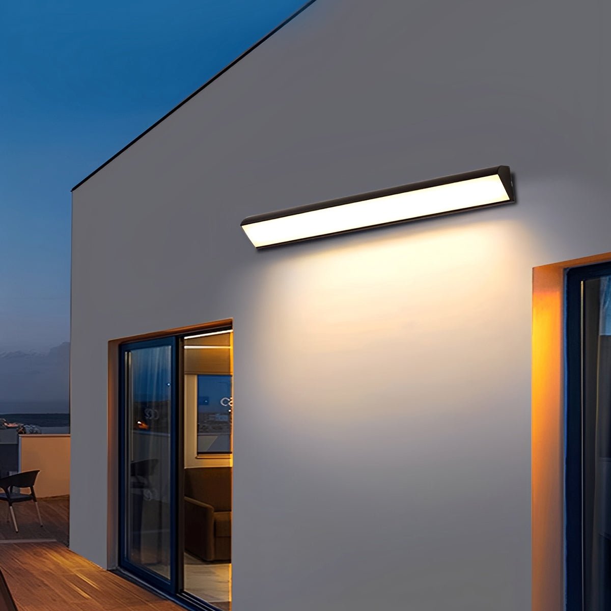 Linear LED Outdoor Wall Light Aluminium | COB LED with Stepless Dimming 3000K-6000K | IP65 Waterproof for Garden & Patio