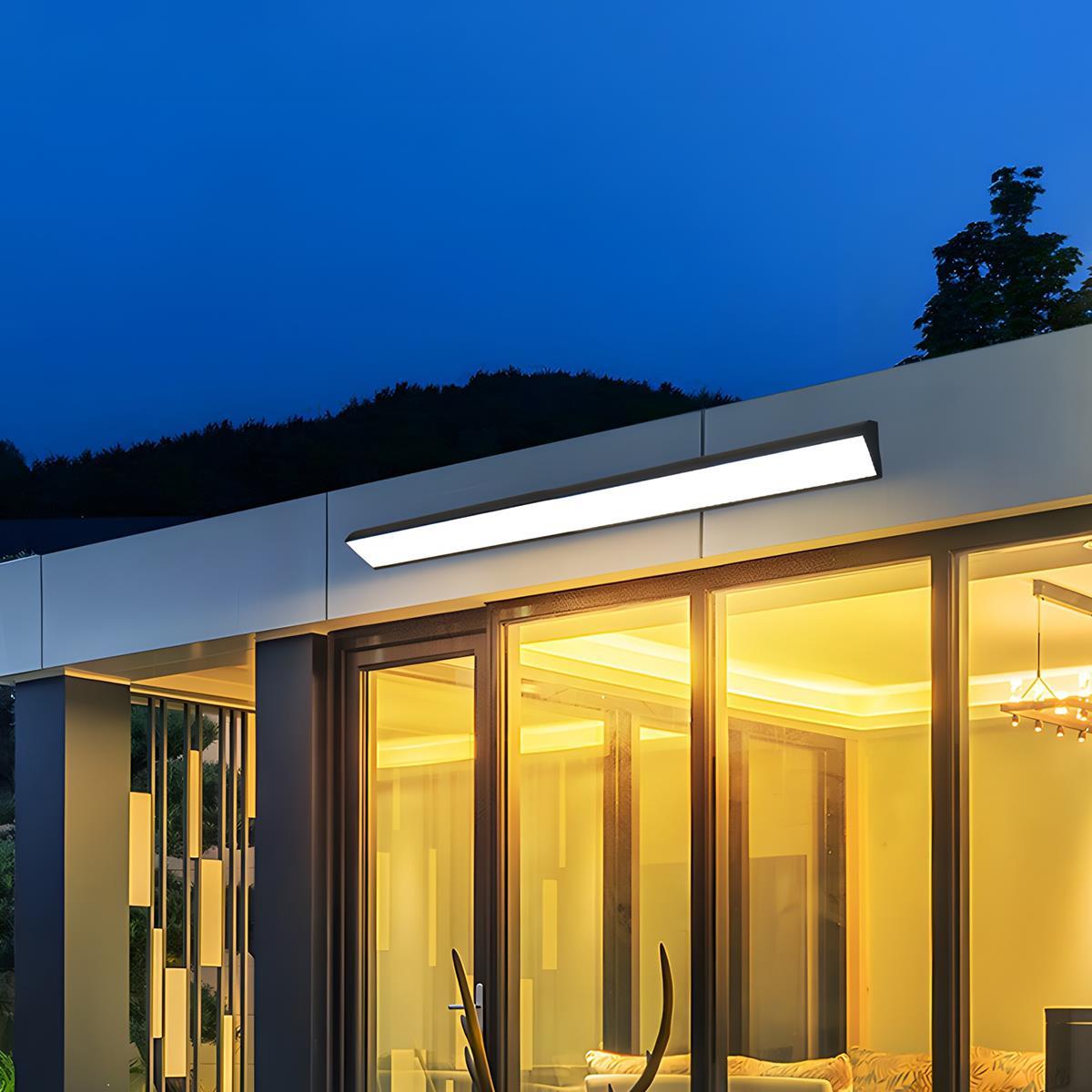 Linear LED Outdoor Wall Light Aluminium | COB LED with Stepless Dimming 3000K-6000K | IP65 Waterproof for Garden & Patio