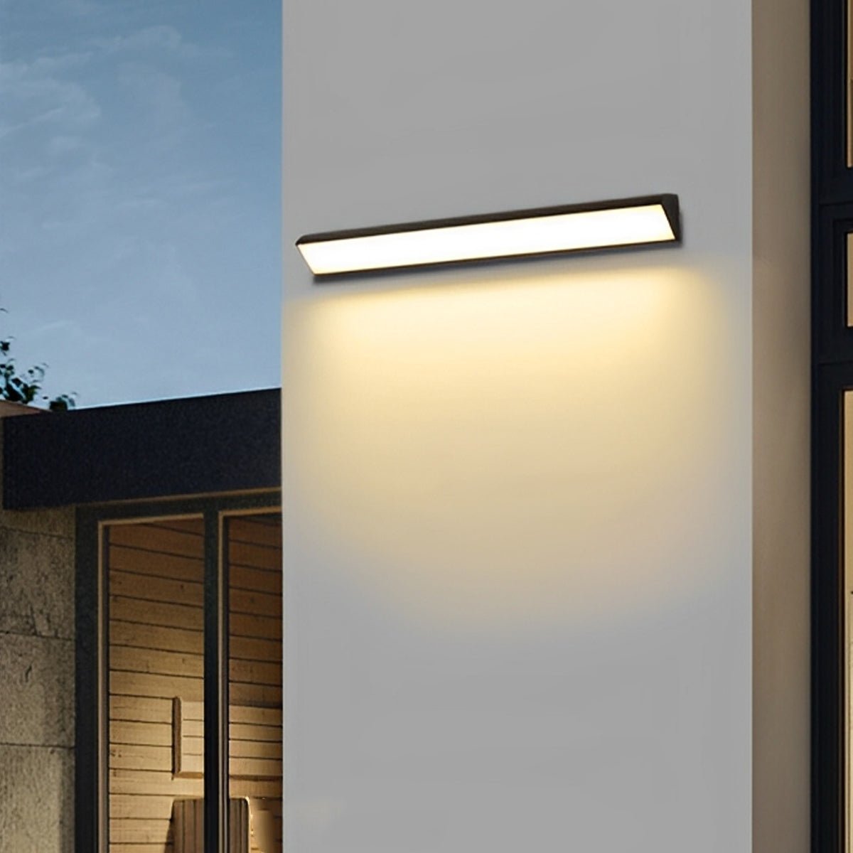 Linear LED Outdoor Wall Light Aluminium | COB LED with Stepless Dimming 3000K-6000K | IP65 Waterproof for Garden & Patio