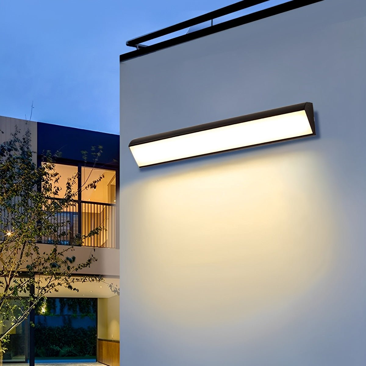 Linear LED Outdoor Wall Light Aluminium | COB LED with Stepless Dimming 3000K-6000K | IP65 Waterproof for Garden & Patio