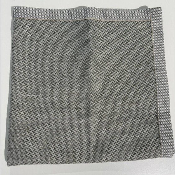 Linen Sofa Cover | Non-Slip Textured Throw with Braided Trim