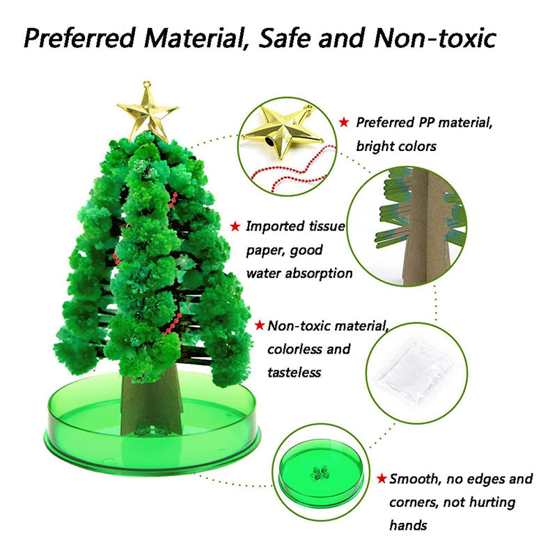 Magic Growing Christmas Tree Novelty Kit | Grows Paper Foliage in 24 Hours | Fun Christmas Activity for Kids and Adults