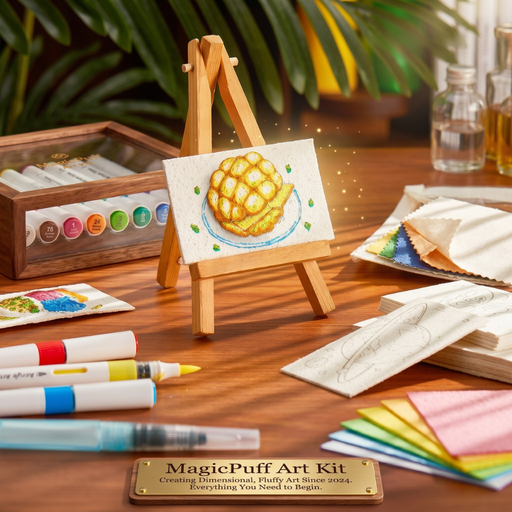 MagicPuff Art Kit | 44 Piece Paint Marker Set With An Easel