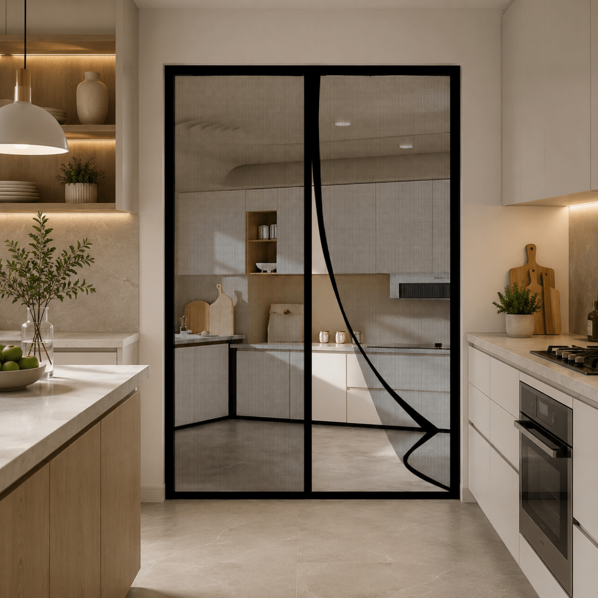 Magnetic Door Curtain | Insect Mesh Screen