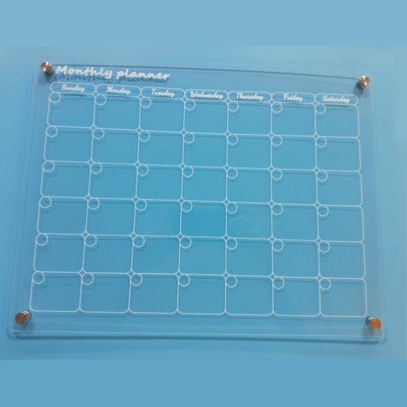 Magnetic Fridge Calendar | Clear Panels, Corner Magnets