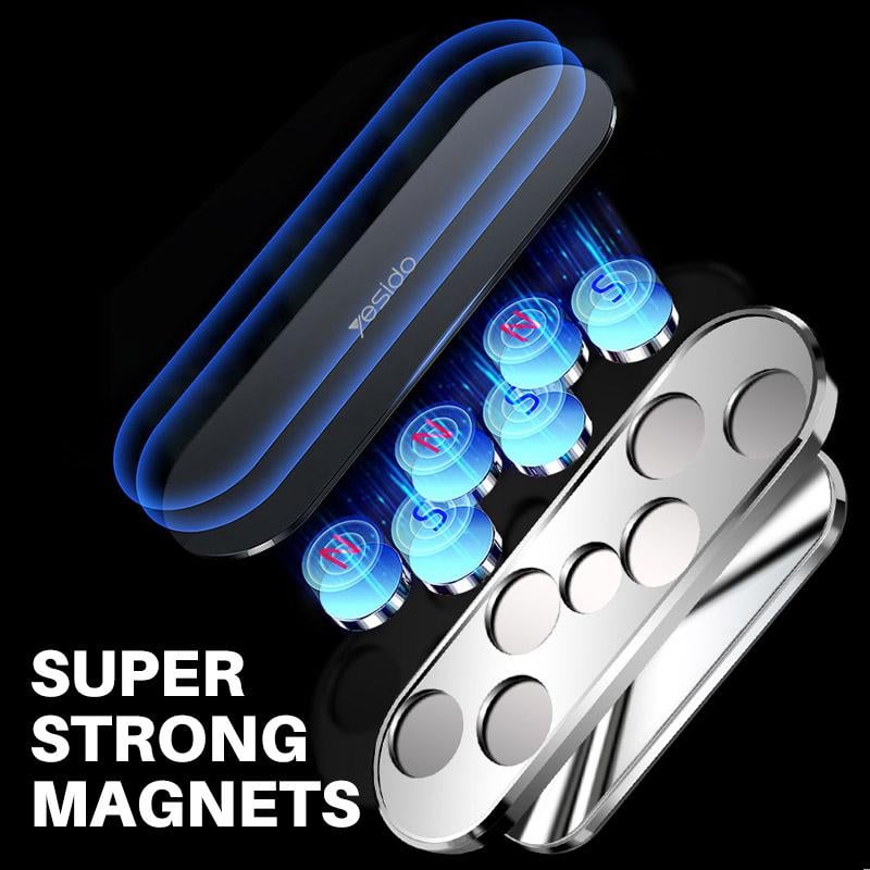 Magnetic Phone Holder 360 Degree Rotating Aluminium with Peel-and-Stick Mount