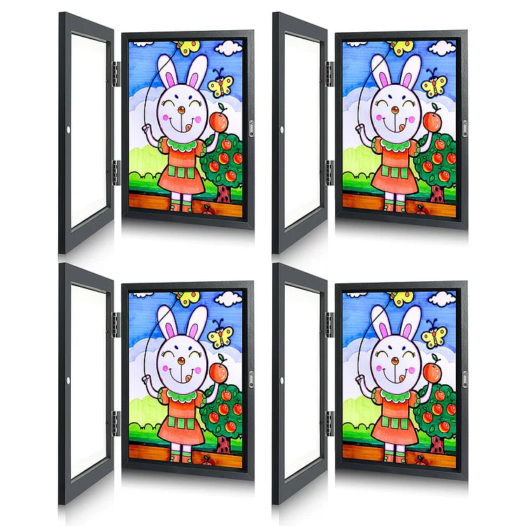 Magnetic Picture Frame Lightweight Impact-Resistant with 150-Artwork Capacity