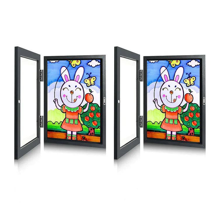 Magnetic Picture Frame Lightweight Impact-Resistant with 150-Artwork Capacity