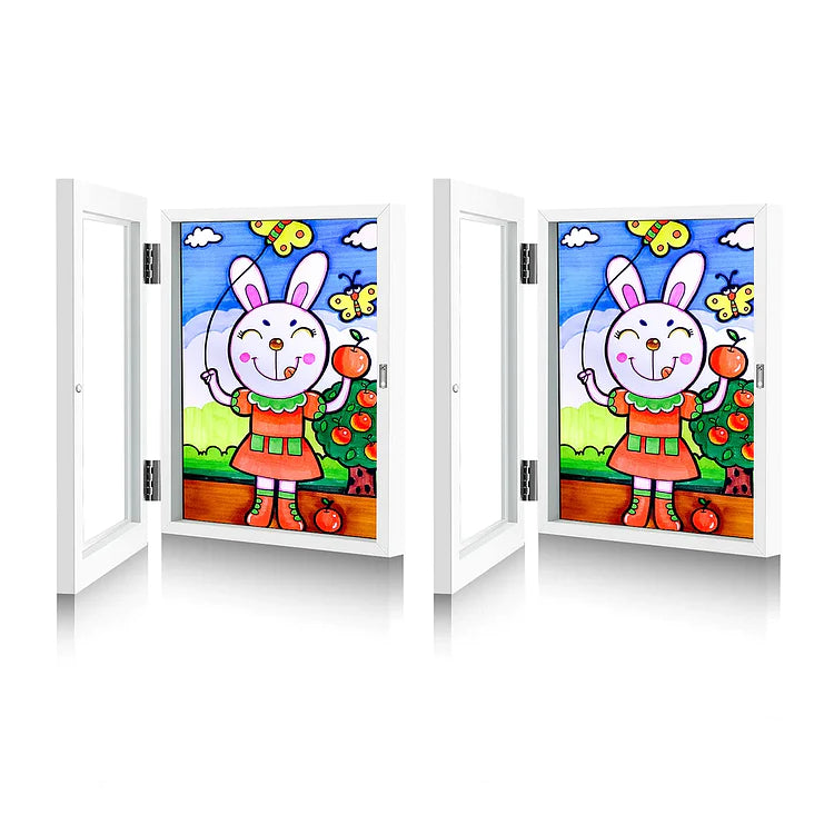 Magnetic Picture Frame Lightweight Impact-Resistant with 150-Artwork Capacity