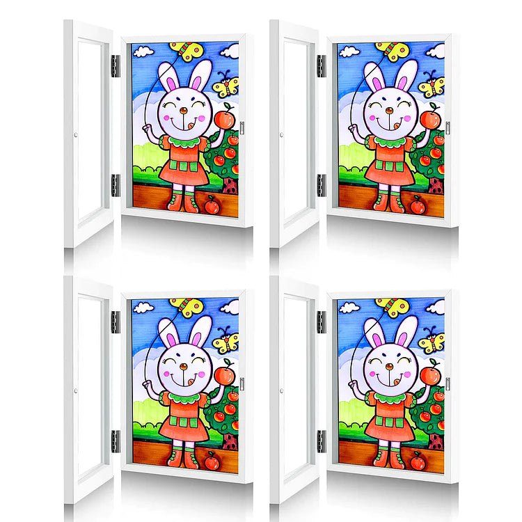 Magnetic Picture Frame Lightweight Impact-Resistant with 150-Artwork Capacity