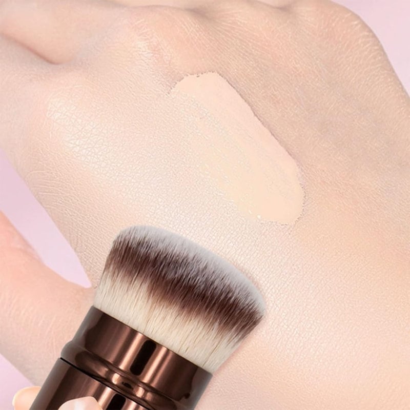 Makeup Brush Set Double-Ended Soft Bristle with Foldable Travel Bag