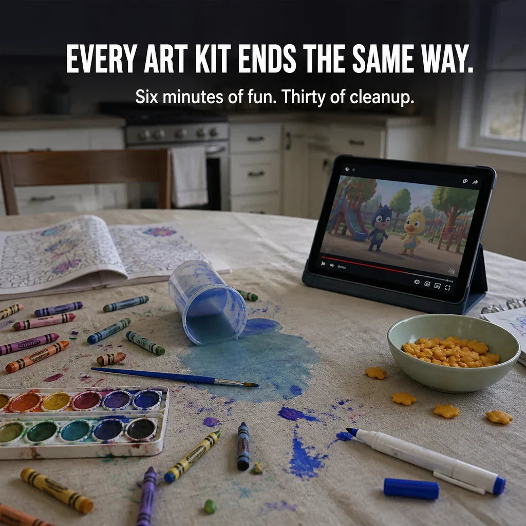 Marble Art Pigment Kit | 6 or 12 Colour Tray Set | Mess-Free Water Marbling That Dries in Under 60 Seconds for Ages 3+