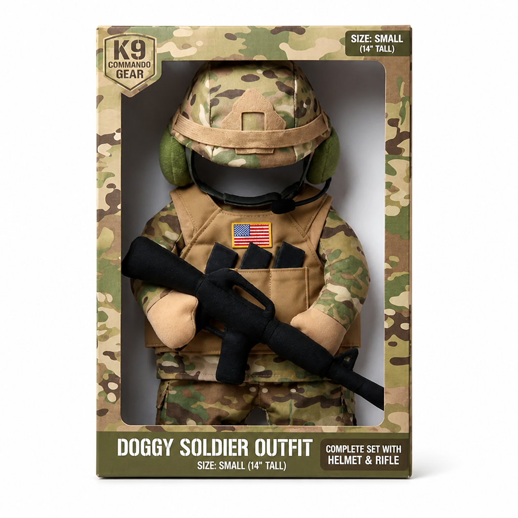 Marching Soldier Pet Costume | Moving Front-Arm Design | Snug, Comfortable Fit for Dogs and Cats, Easy to Wear