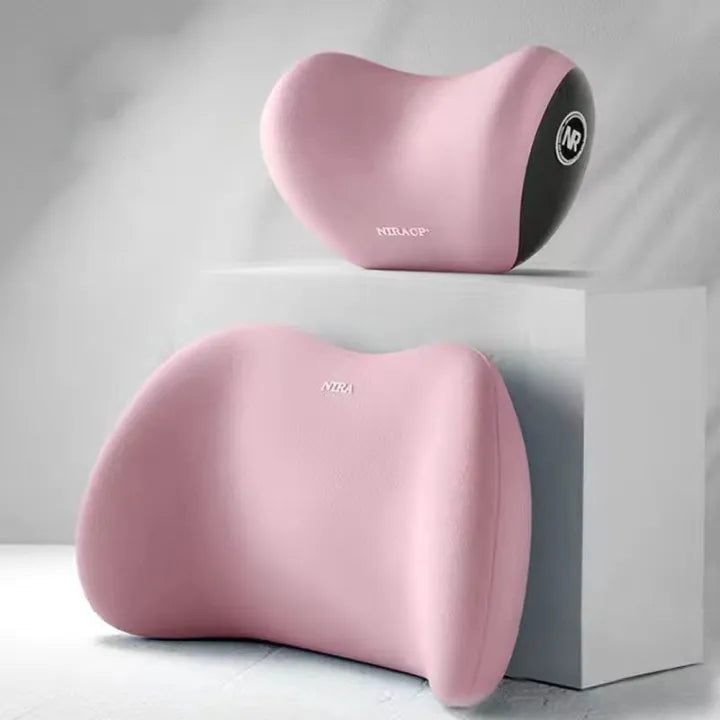 Memory Foam Car Cushion Set | Lumbar & Neck Support