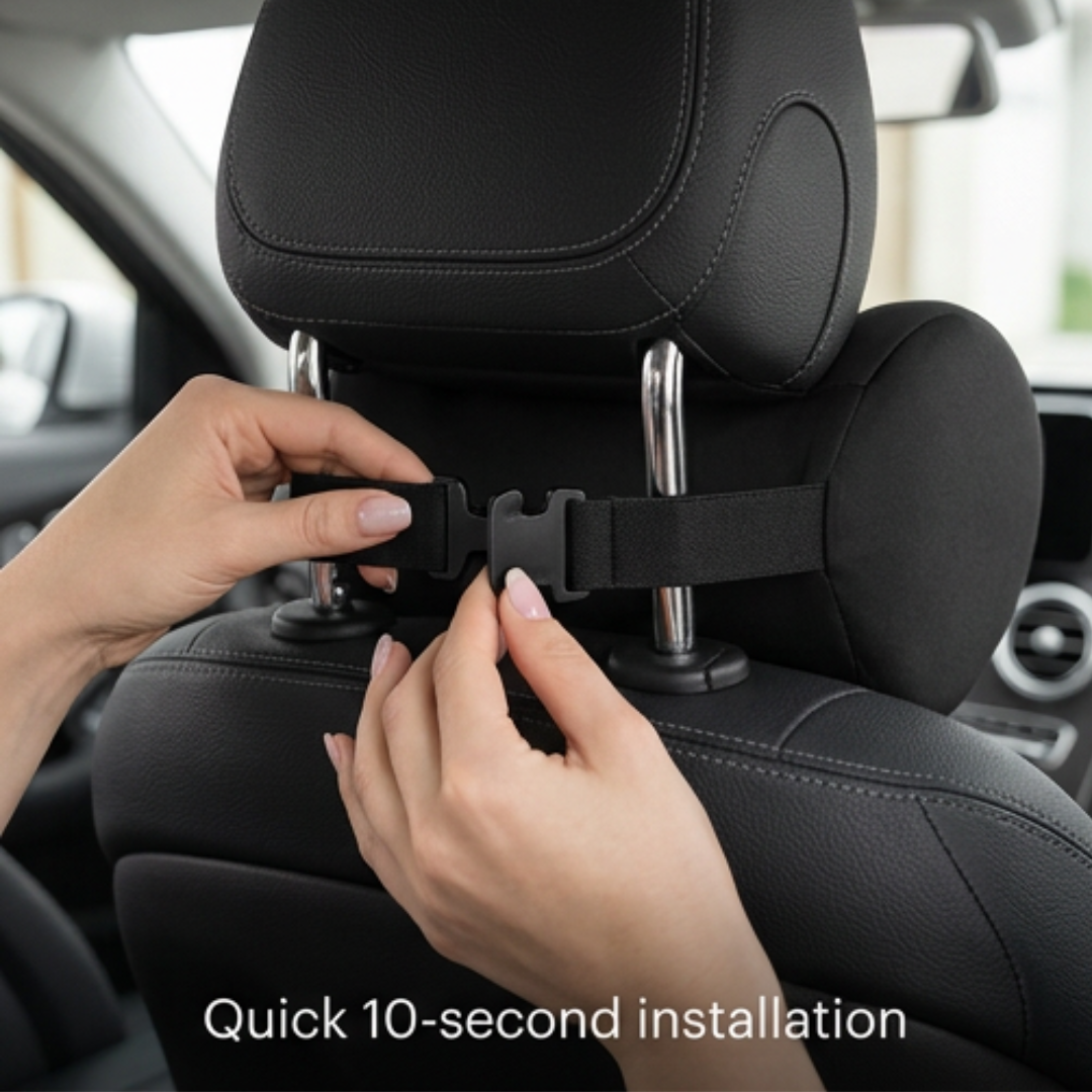 Memory Foam Car Cushion Set | Lumbar & Neck Support