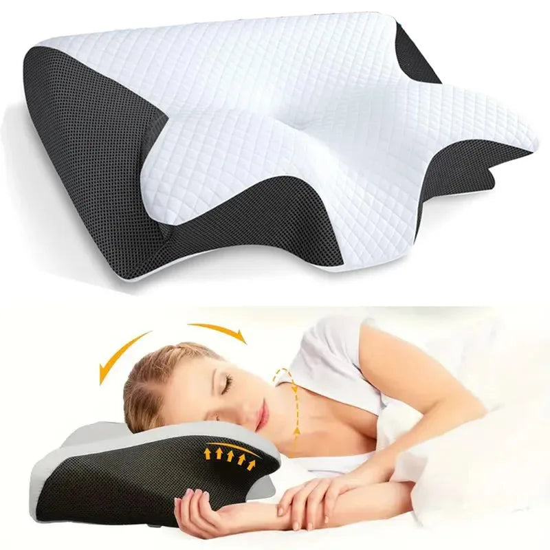 Memory Foam Cervical Pillow | Contoured Neck Support Shape