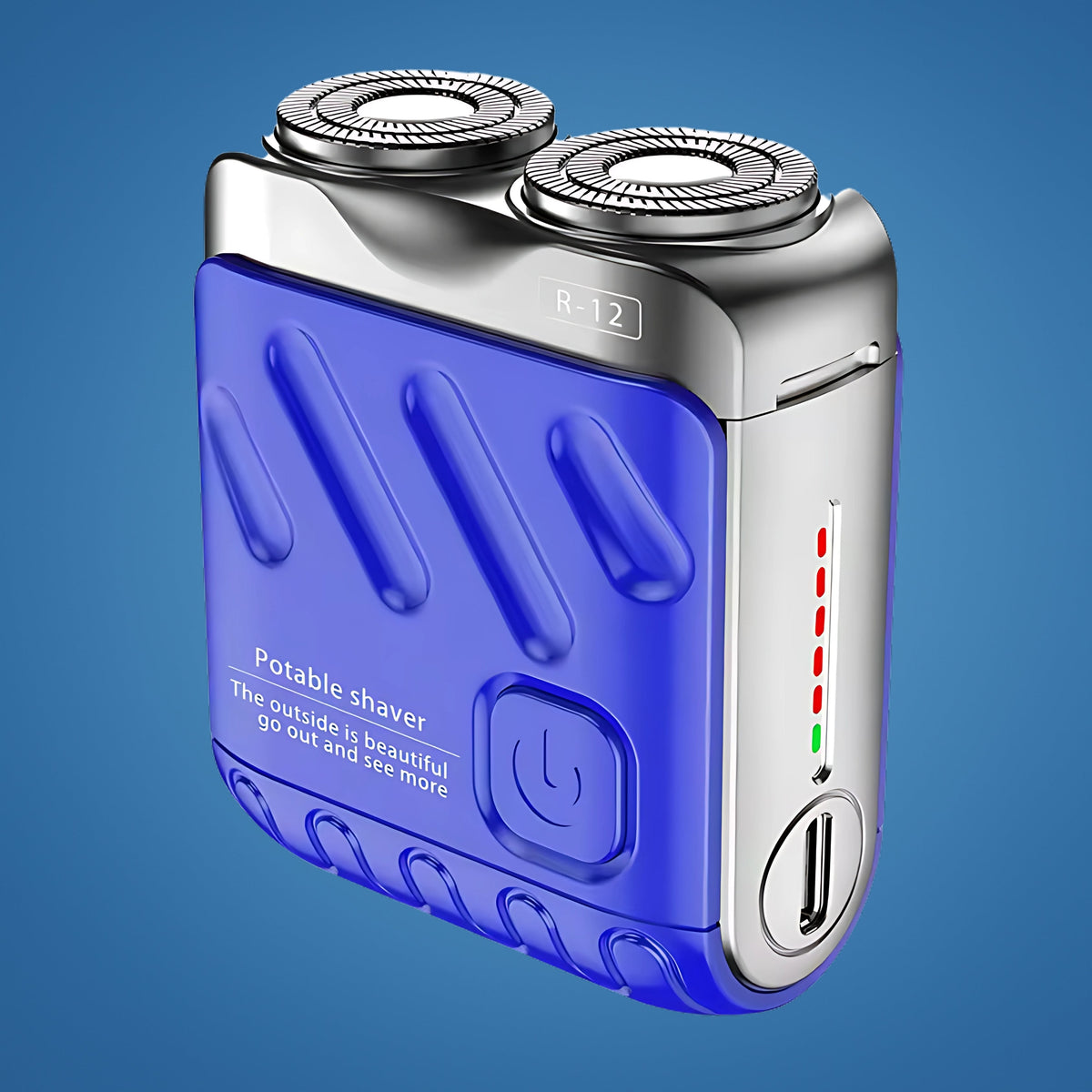 Men's Electric Shaver | Dual-Ring Rotary Blades | Waterproof Cordless Rechargeable Razor for Travel & Military Use