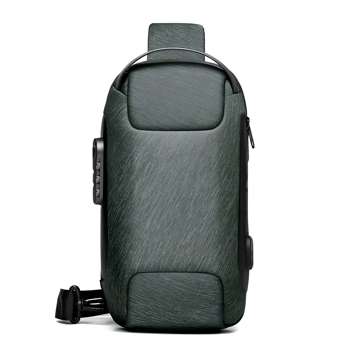 Men's Travel Tablet Backpack - Waterproof Fabric - Anti-Theft - USB Port