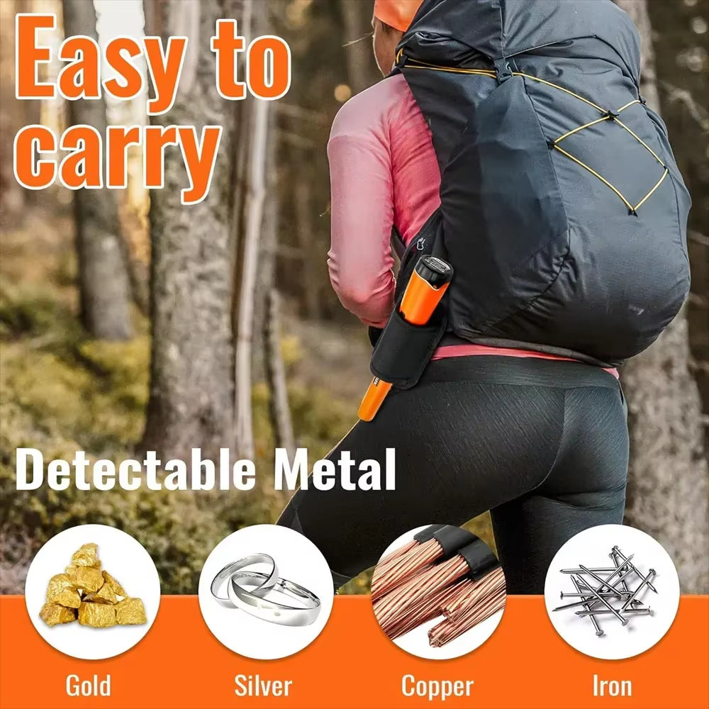 Metal Detector Pinpointer Handheld | 360° Side-Scan & Pinpoint Tip | Waterproof Gold, Coin & Relic Finder Tool