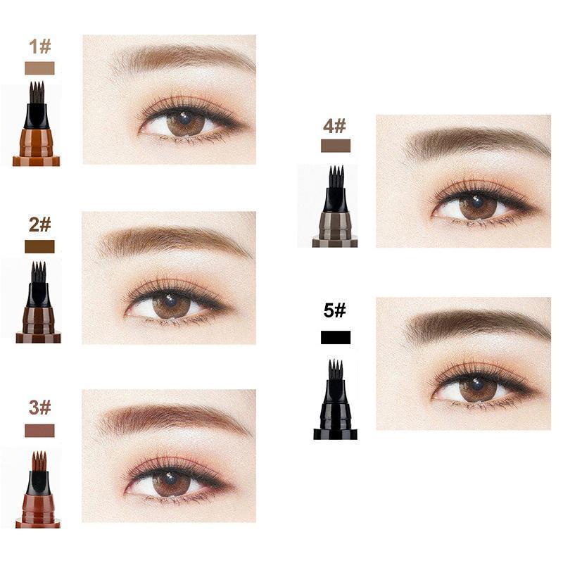 Microblading Brow Pen | Four-Pronged Tip for Hair-Stroke Precision | Waterproof, Smudge-Proof Finish Lasts All Day