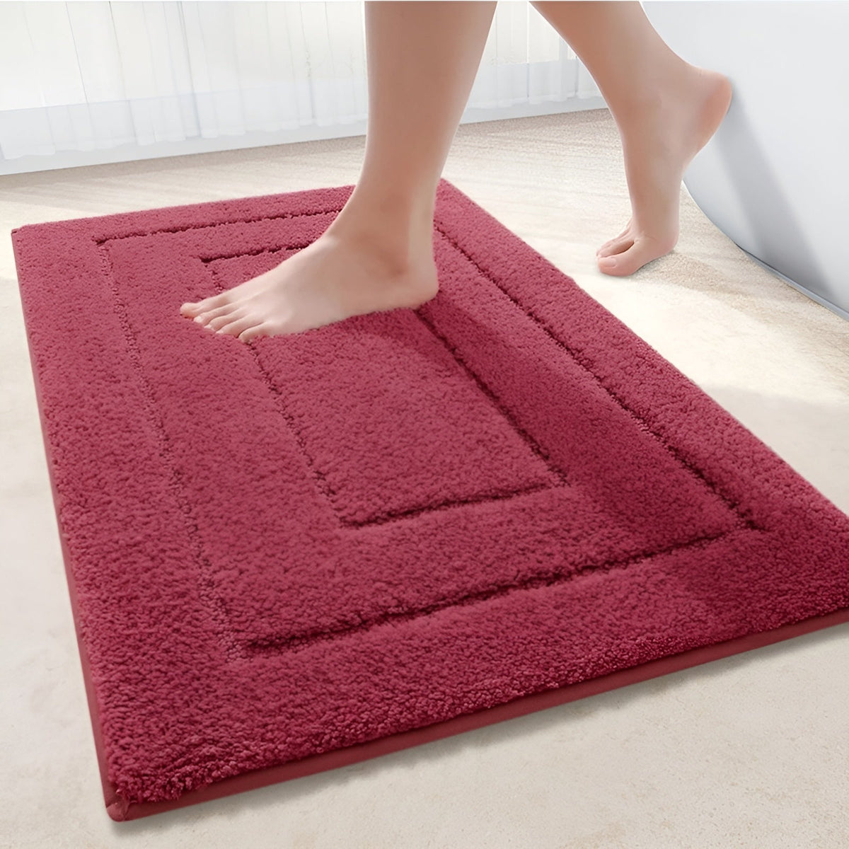 Microfiber Bath Mat | Soft Non-Slip Plush Rug