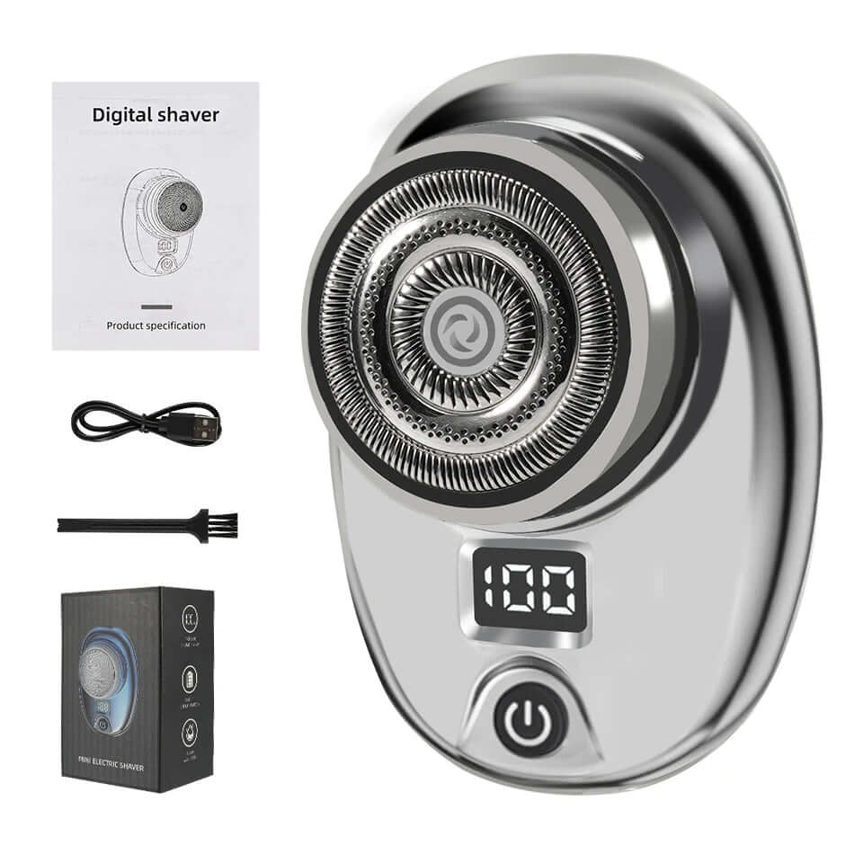 Mini Electric Shaver for Face and Body | Waterproof Stainless Steel Blades | Fast-Charge Battery, Travel-Ready