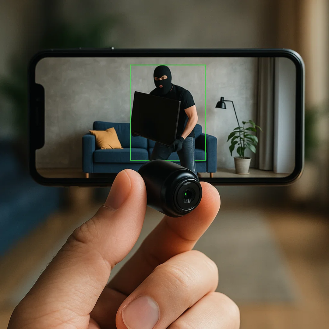 Mini Hidden Spy Camera Wireless | 1080p HD Video & Audio, IR Night Vision | Motion Alerts, Live App Streaming, MicroSD