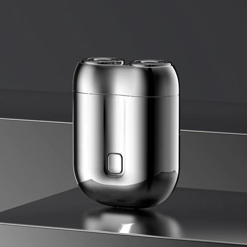 Mini USB Travel Shaver | Pocket-Size Dual Head Rotary Electric Razor