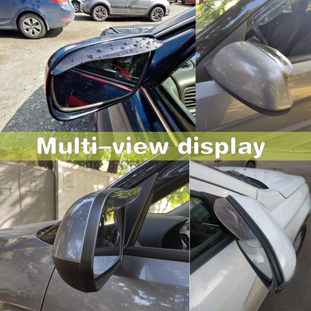 Mirror Rain Protector Flexible PVC Universal with Rain-Channelling Shape