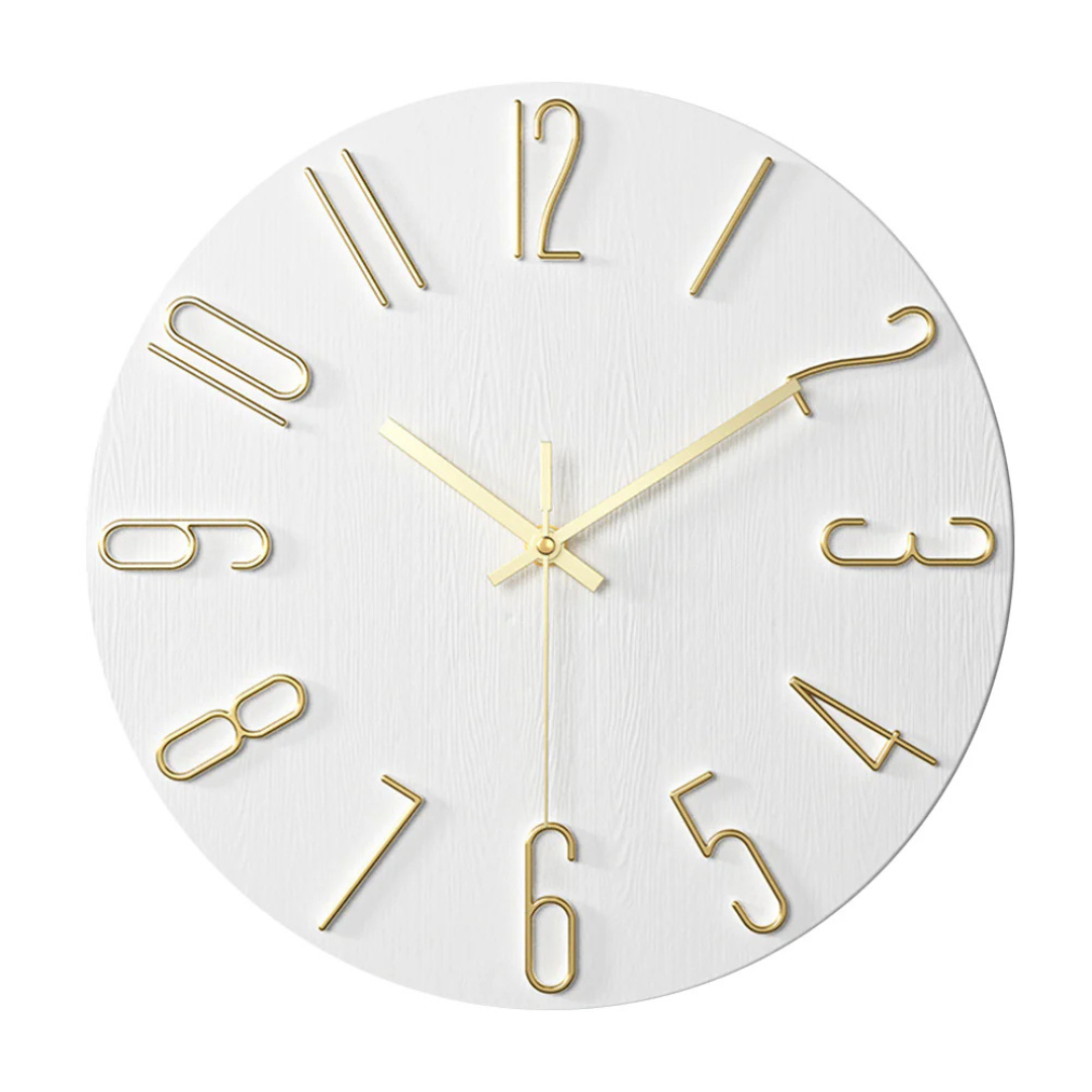 Modern Wall Clock 30 cm Silent Minimalist Design - Plastic - Battery-Operated