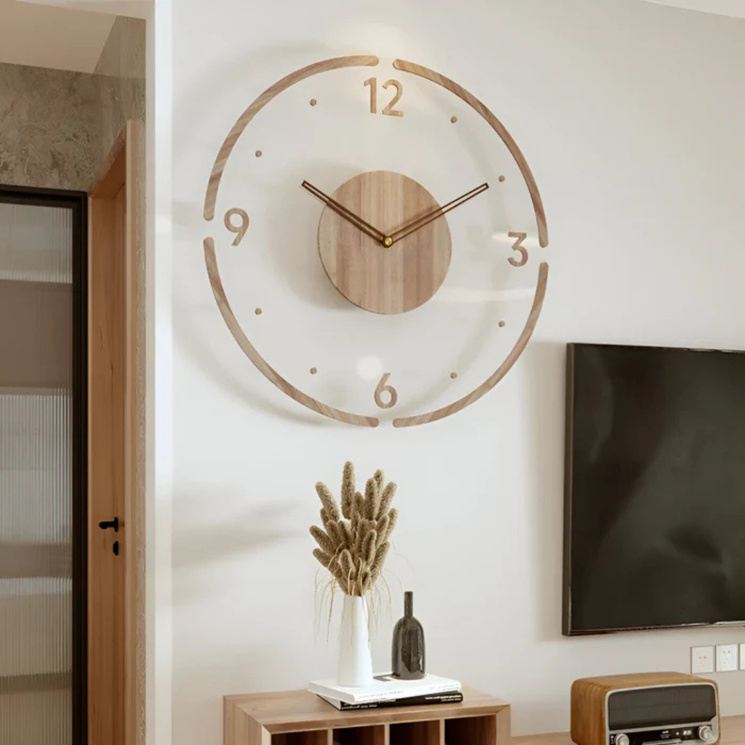 Modern Wall Clock | Nordic Acrylic & Wood Minimalist Design