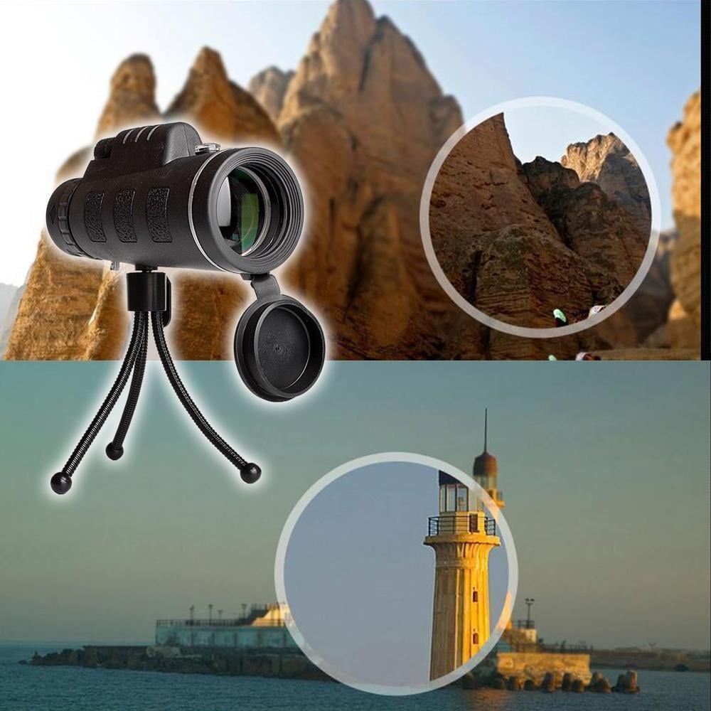 Monocular Telescope 12X50 Waterproof BAK4 with Smartphone Adapter