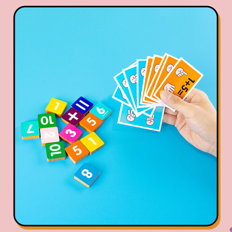 Montessori Toy Wooden Felt Board Finger Counting with Number Recognition