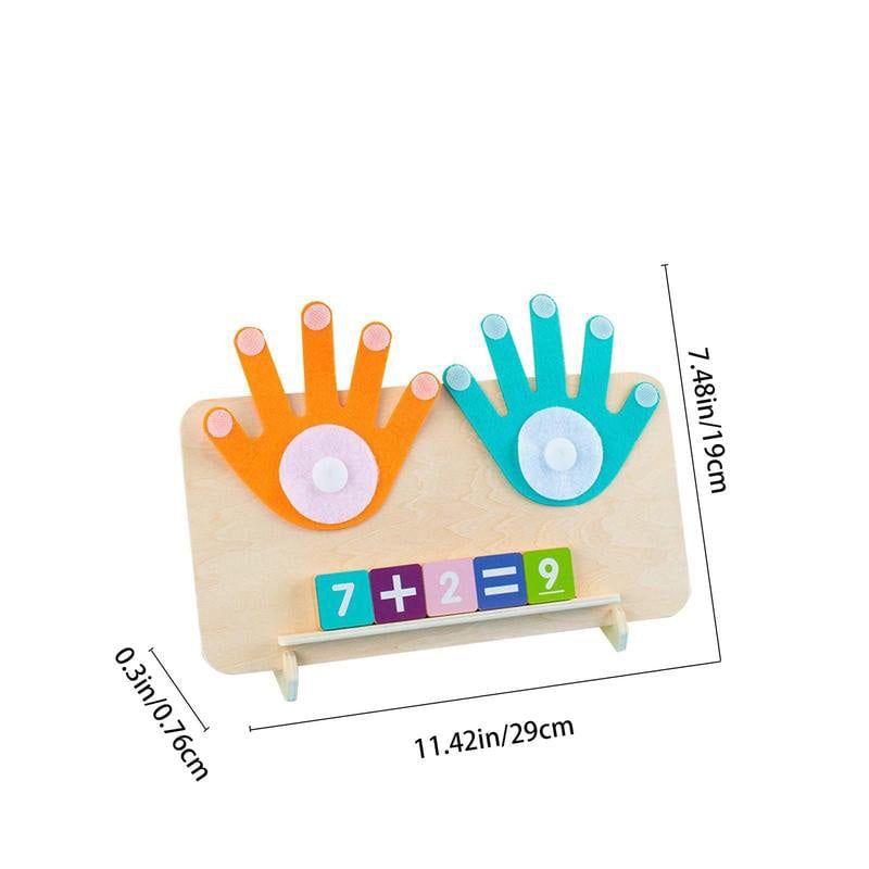 Montessori Toy Wooden Felt Board Finger Counting with Number Recognition