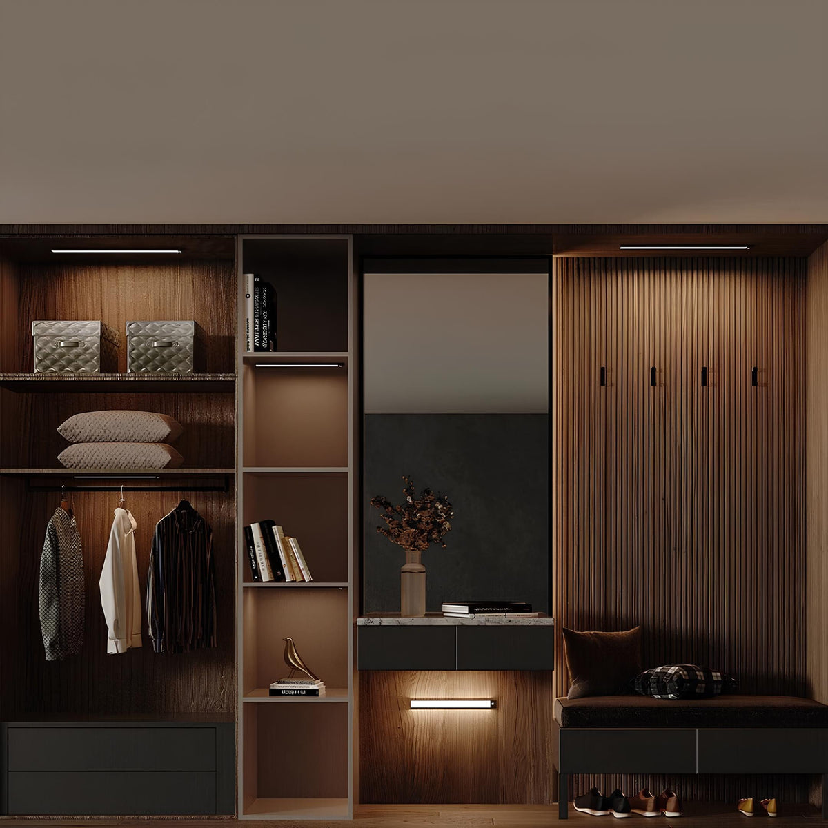 Motion Sensor LED Light Bar | Warm/Natural/Cool Tones | Magnetic Mount, Dimmable, No Wiring