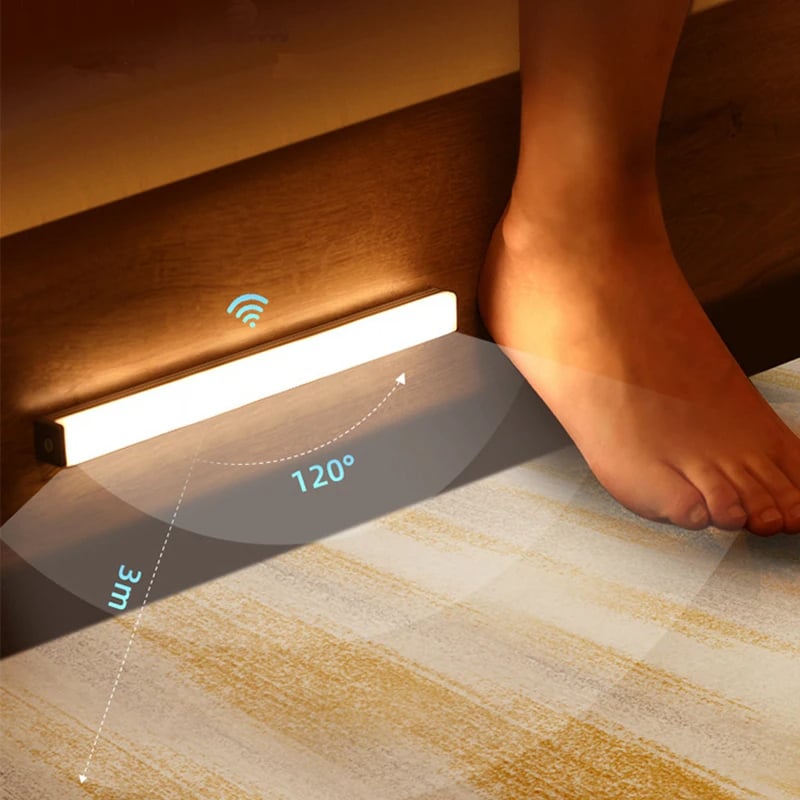 Motion Sensor LED Light | Rechargeable Type-C Battery, Adjustable Brightness | Magnetic Mount, Up to 70 Days Use
