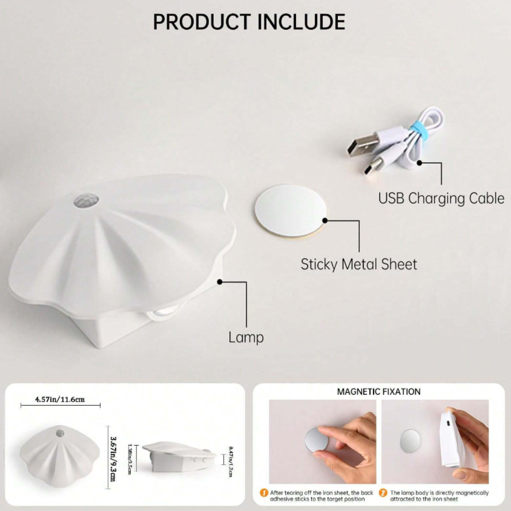 Motion Sensor Light USB Rechargeable | Warm & Neutral White, 3 Light Modes | Magnetic Mount, Battery Lasts Months