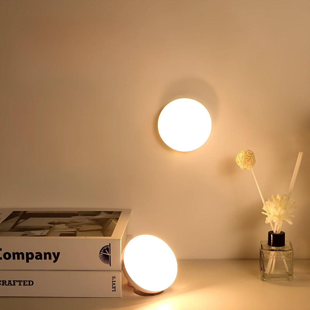 Motion Sensor Night Light | Auto On/Off Detection | USB or Battery Powered, Tool-Free Install, 2/4/8 Pack Options Available