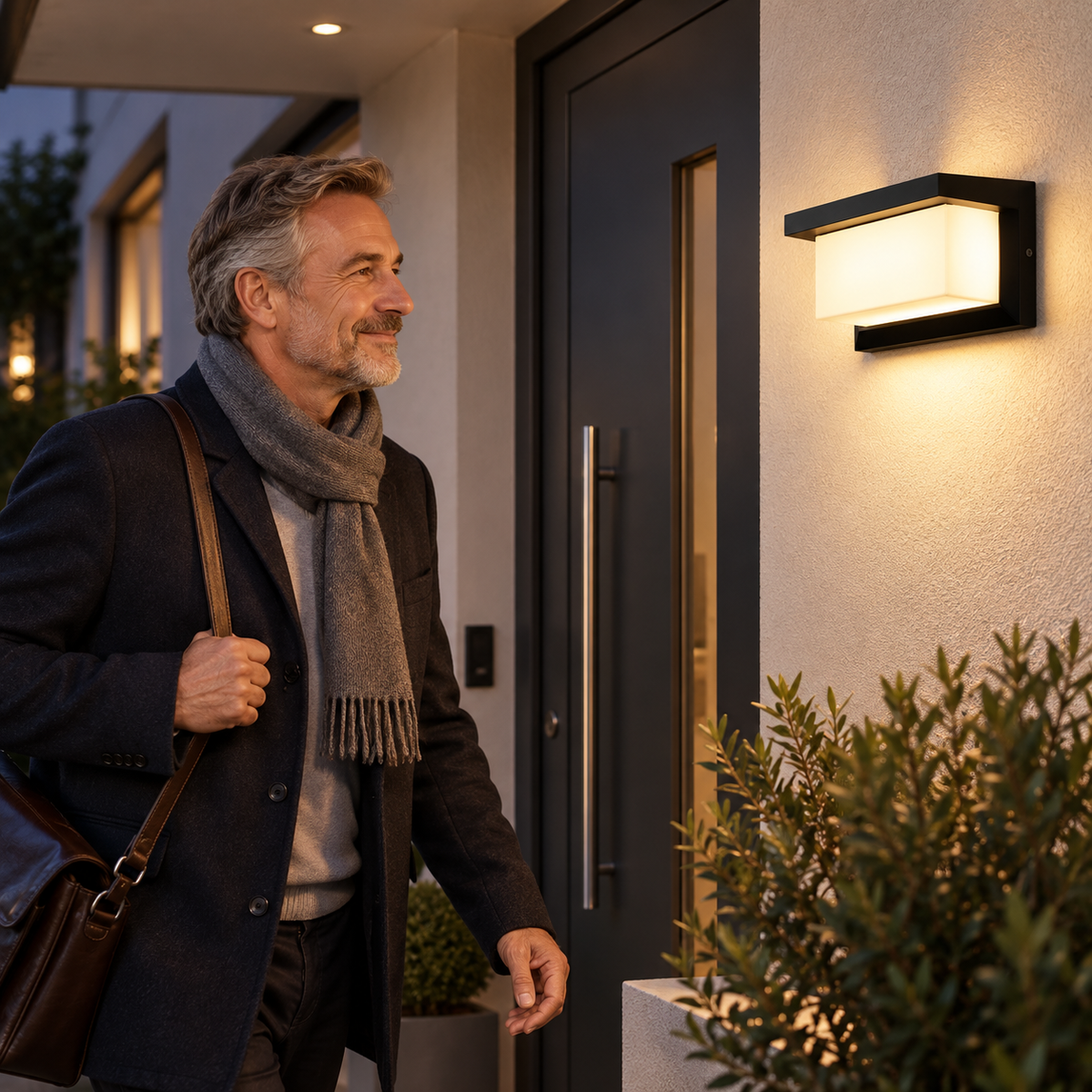 Motion Sensor Wall Light Outdoor Weatherproof Aluminium PC with 18 W LED