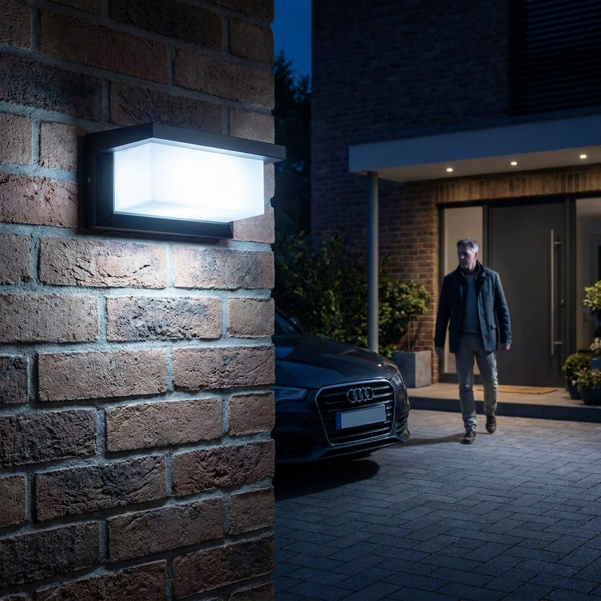Motion Sensor Wall Light Outdoor Weatherproof Aluminium PC with 18 W LED