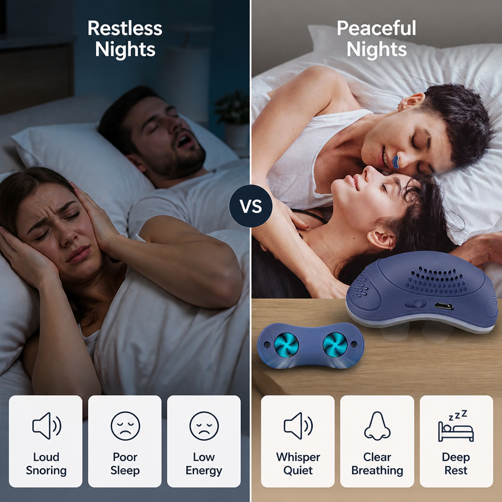 Nasal Airflow Device, Soft Silicone Tips, Quiet Micro-Blower, USB Rechargeable 12-Hour Battery