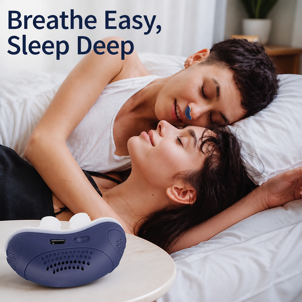 Nasal Airflow Device, Soft Silicone Tips, Quiet Micro-Blower, USB Rechargeable 12-Hour Battery
