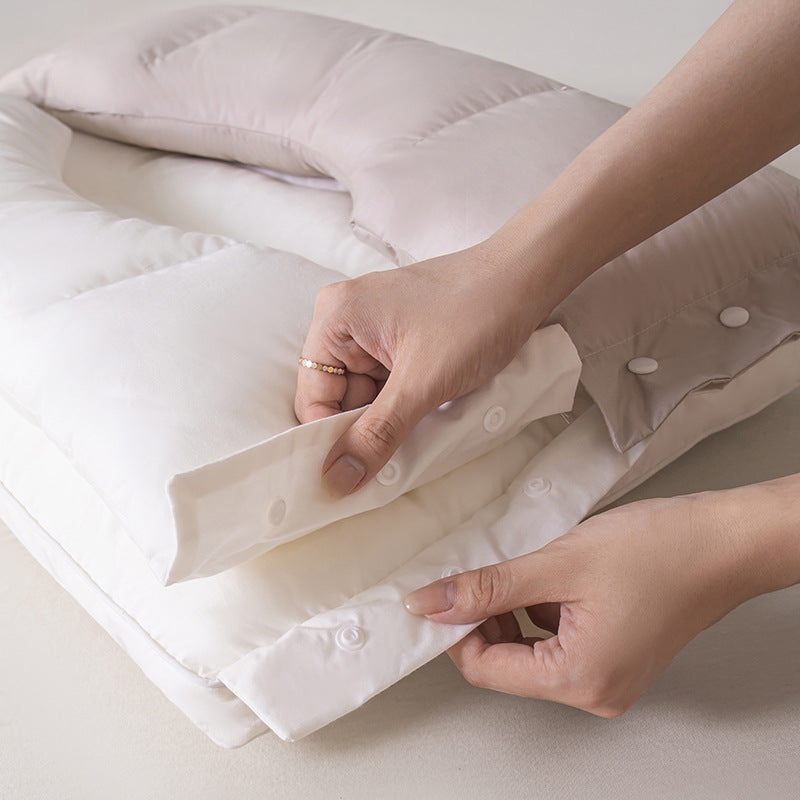 Neck Support Pillow Dual-Zone Adjustable Antibacterial with Washable Cover