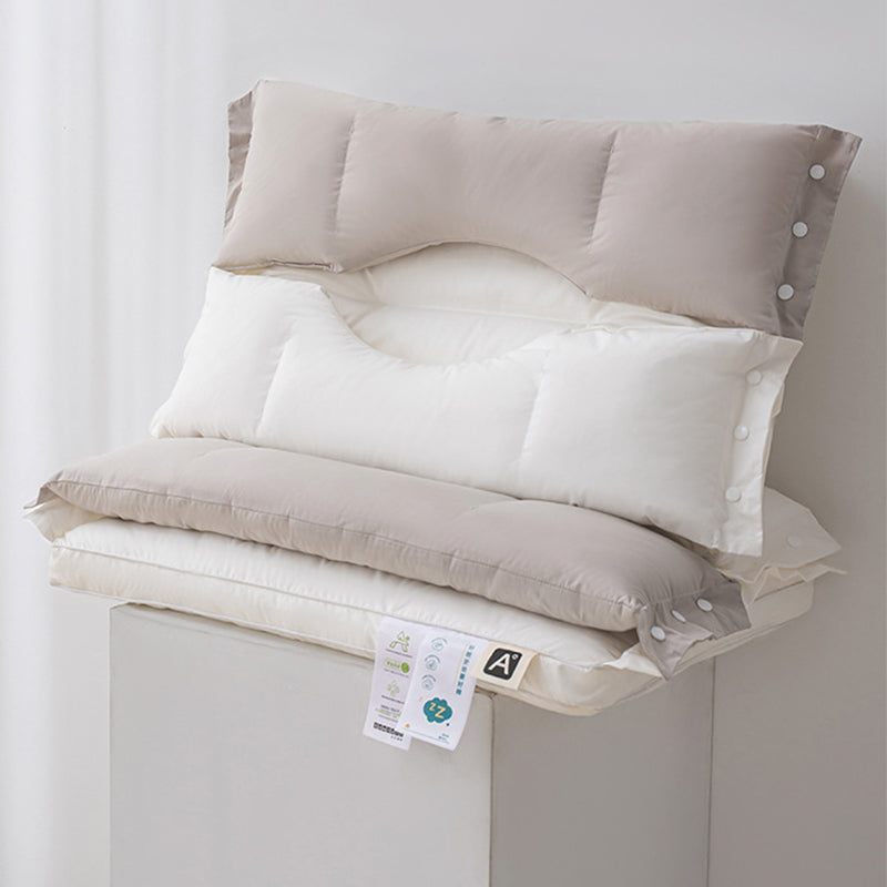 Neck Support Pillow Dual-Zone Adjustable Antibacterial with Washable Cover